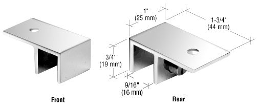 CRL Ceiling Mount "Sleeve Over" Glass Clamp S0GC01CH