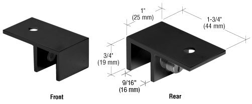 CRL Ceiling Mount "Sleeve Over" Glass Clamp S0GC01MBL