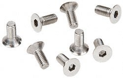 CRL Chrome 6 mm x 15 mm Cover Plate Flat Allen Head Screws A615CH