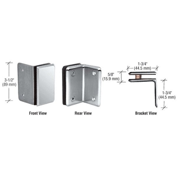 CRL Chrome Petite Series Wall Mount Bracket PE90SCH