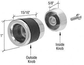 CRL Chrome Shower Door Knob M6099