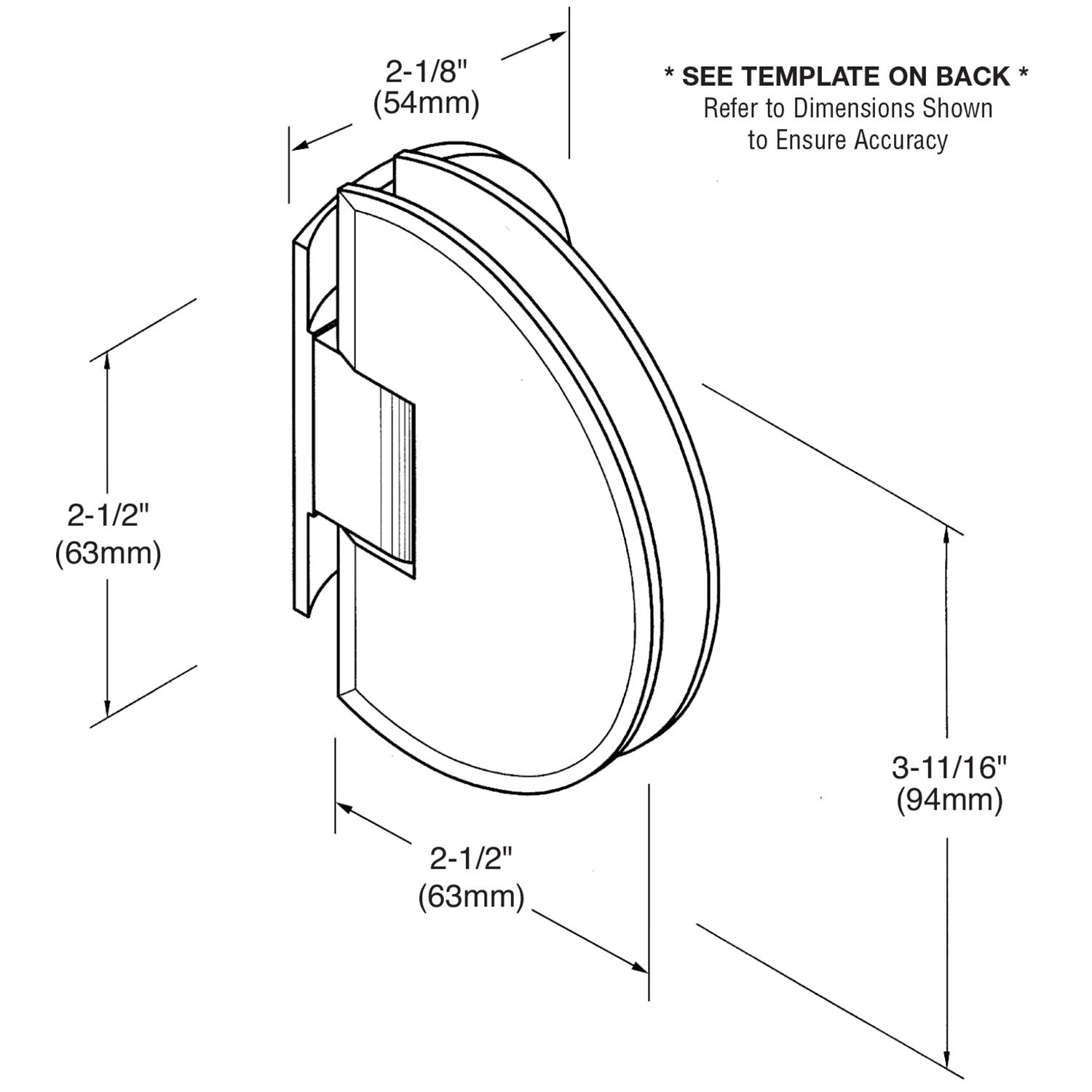 CRL Classique 044 Series Wall Mount Offset Back Plate Hinge CLA044BN