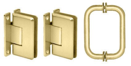 CRL Cologne 037 Hinge and Shower Pull Handle Set C0LS3BR