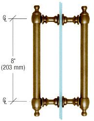 CRL Colonial Style Back - to - Back Pull Handles C0L8X8ABR