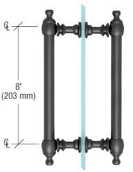 CRL Colonial Style Back - to - Back Pull Handles C0L8X8MBL