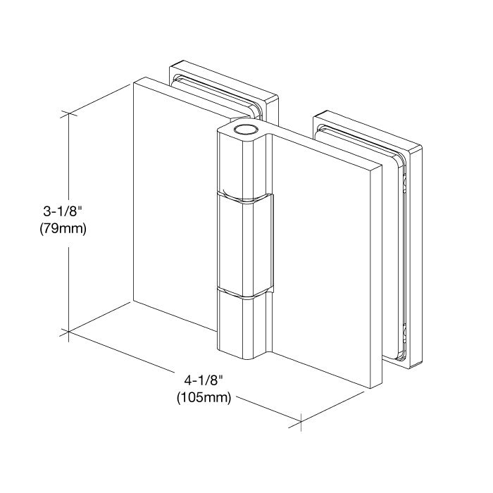 CRL Como Series 180°Glass - to - Glass hinge C0M180BBRZ