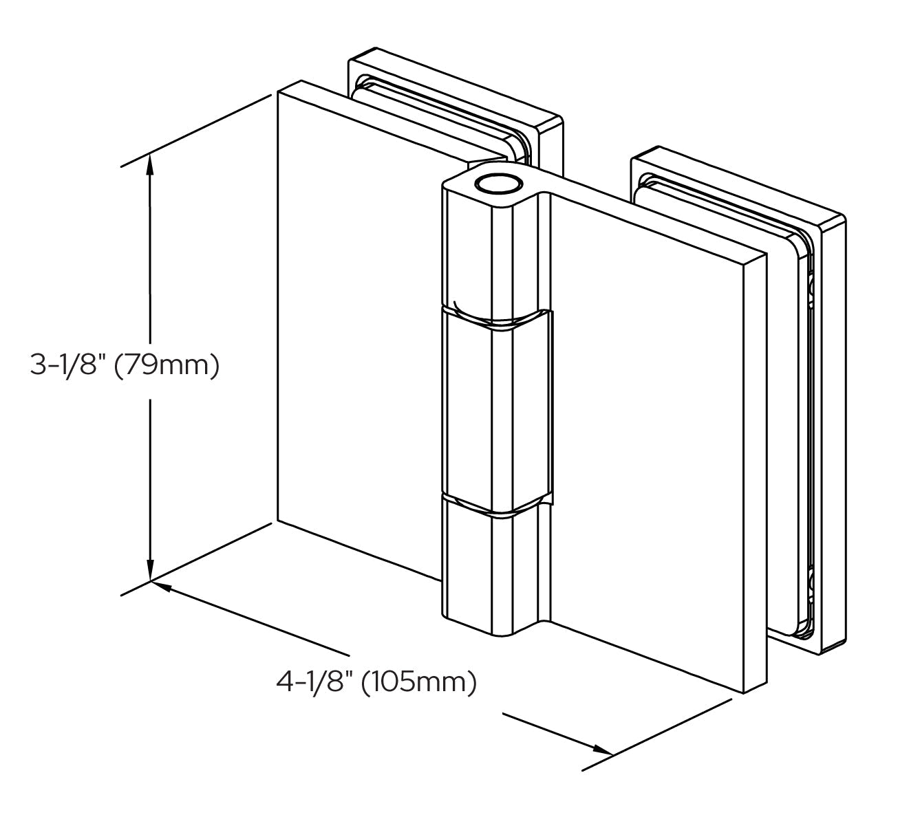 CRL Como Series 180°Glass - to - Glass hinge C0M180BN