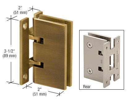 CRL Concord 037 Series Wall Mount 'H' Back Plate Hinge *Discontinued* SDH0370RB