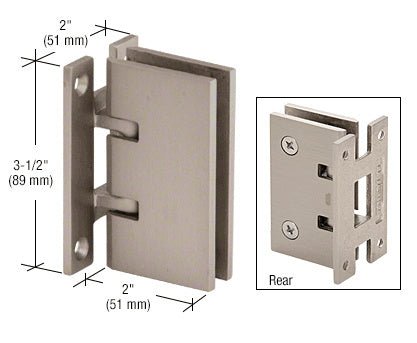 CRL Concord 037 Series Wall Mount 'H' Back Plate Hinge *Discontinued* SDH037BN