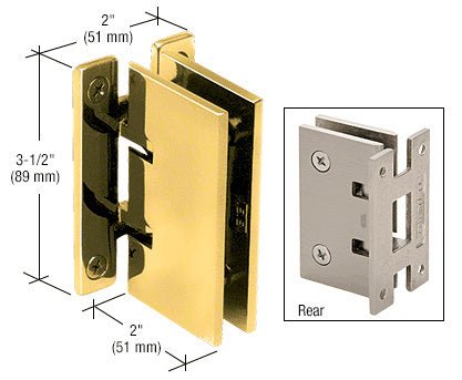 CRL Concord 037 Series Wall Mount 'H' Back Plate Hinge *Discontinued* SDH037BR