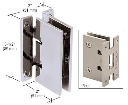 CRL Concord 037 Series Wall Mount 'H' Back Plate Hinge *Discontinued* SDH037CH