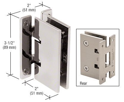 CRL Concord 037 Series Wall Mount 'H' Back Plate Hinge *Discontinued* SDH037PN