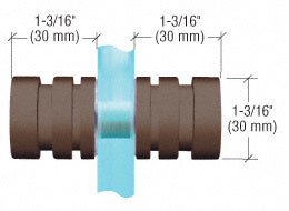 CRL Contemporary Style Back - to - Back Shower Door Knobs SDK1060RB