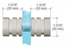 CRL Contemporary Style Back - to - Back Shower Door Knobs SDK106BN