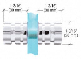 CRL Contemporary Style Back - to - Back Shower Door Knobs SDK106CH