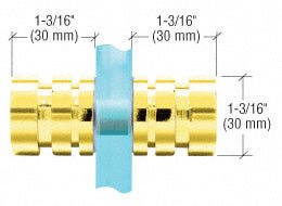 CRL Contemporary Style Back - to - Back Shower Door Knobs SDK106GM