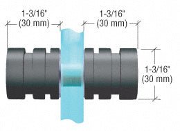 CRL Contemporary Style Back - to - Back Shower Door Knobs SDK106MBL