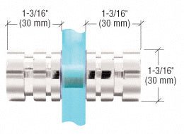 CRL Contemporary Style Back - to - Back Shower Door Knobs SDK106PN