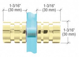 CRL Contemporary Style Back - to - Back Shower Door Knobs SDK106SB