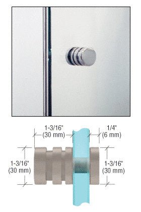 CRL Contemporary Style Single - Sided Shower Door Knob SDK206BN