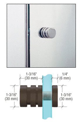 CRL Contemporary Style Single - Sided Shower Door Knob SDK206BN