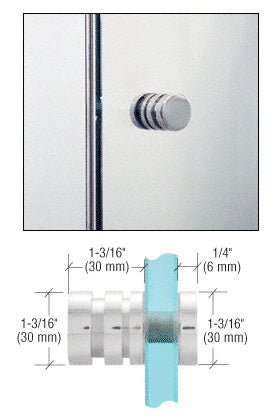 CRL Contemporary Style Single - Sided Shower Door Knob SDK206CH