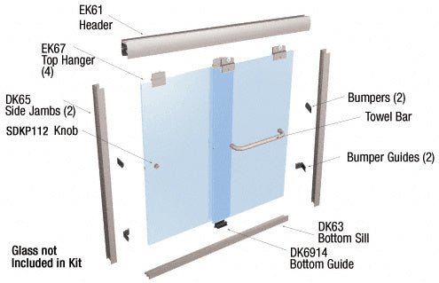 CRL CRL 60" x 60" Suite "EK" Series Shower Door Kit EK146060BN