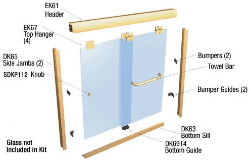 CRL CRL 60" x 72" Suite "EK" Series Shower Door Kit EK146072BGA