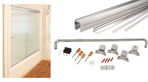 CRL CRL 72" x 72" Cottage CK Series Sliding Shower Door Kit with Clear Jambs for 3/8" Glass CK387272BA
