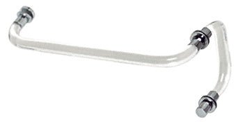 CRL CRL Acrylic Smooth Towel Bar with Pull Handle and Chrome Rings - Combination Set CAC6X18CH