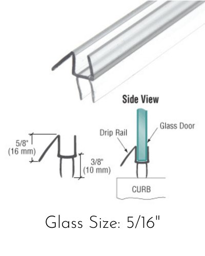 CRL CRL Clear Co - Extruded Bottom Wipe with Drip Rail for Glass P956WS - CCP22