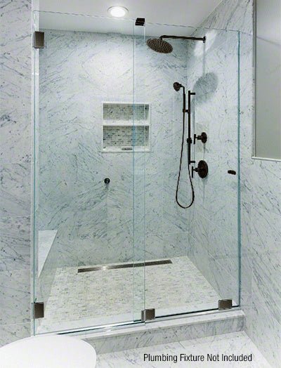 CRL CRL Essence Series Basic Sliding Shower Door Kit with Squared Corner Rollers ESS30RB