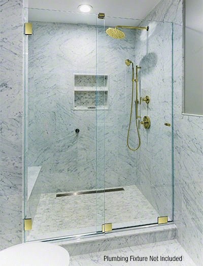 CRL CRL Essence Series Basic Sliding Shower Door Kit with Squared Corner Rollers ESS3BR