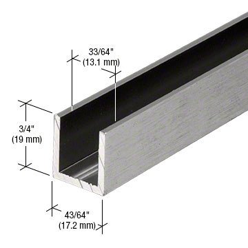 CRL CRL Fixed Panel Shower Door Deep U - Channel - 95" SDCD12AB