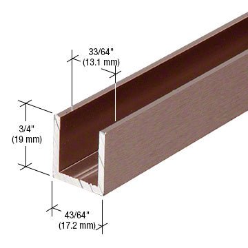 CRL CRL Fixed Panel Shower Door Deep U - Channel - 95" SDCD12ABC0