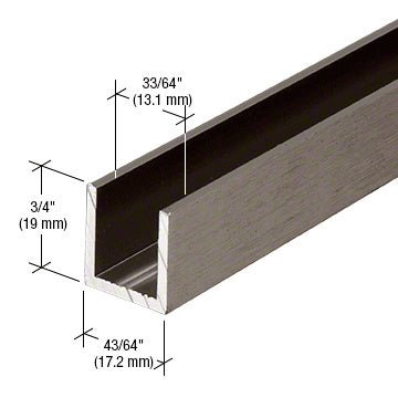 CRL CRL Fixed Panel Shower Door Deep U - Channel - 95" SDCD12ABN