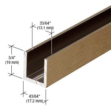 CRL CRL Fixed Panel Shower Door Deep U - Channel - 95" SDCD12ABRS