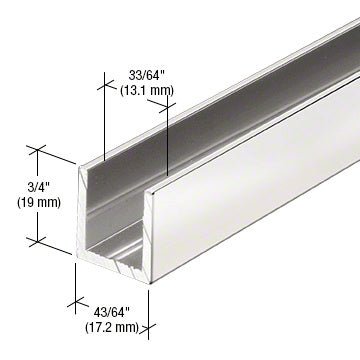 CRL CRL Fixed Panel Shower Door Deep U - Channel - 95" SDCD12BA