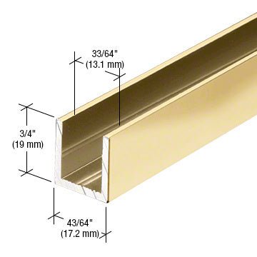 CRL CRL Fixed Panel Shower Door Deep U - Channel - 95" SDCD12BGA