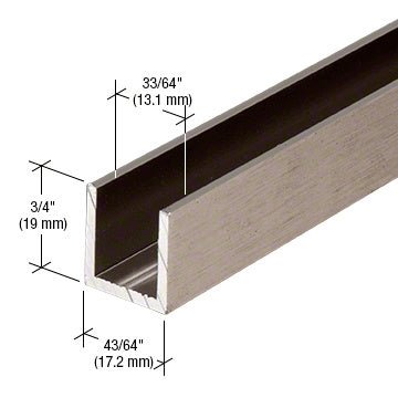 CRL CRL Fixed Panel Shower Door Deep U - Channel - 95" SDCD12BN