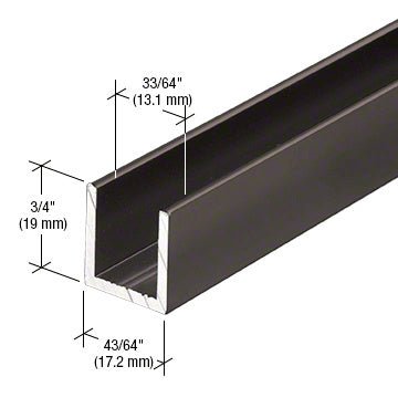 CRL CRL Fixed Panel Shower Door Deep U - Channel - 95" SDCD12GM