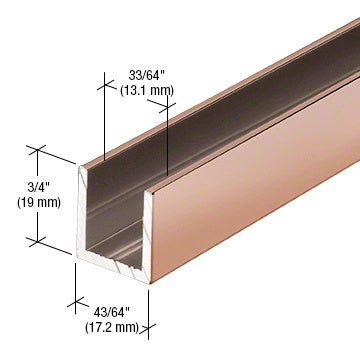 CRL CRL Fixed Panel Shower Door Deep U - Channel - 95" SDCD12PC0