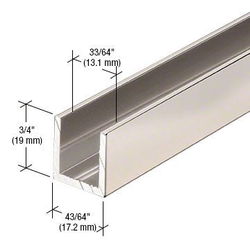 CRL CRL Fixed Panel Shower Door Deep U - Channel - 95" SDCD12PN