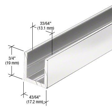 CRL CRL Fixed Panel Shower Door Deep U - Channel - 95" SDCD12PS