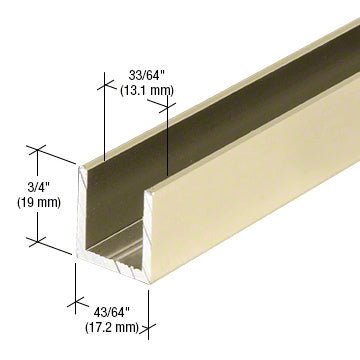 CRL CRL Fixed Panel Shower Door Deep U - Channel - 95" SDCD12SB