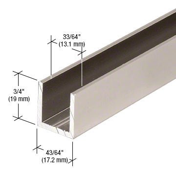 CRL CRL Fixed Panel Shower Door Deep U - Channel - 95" SDCD12SN