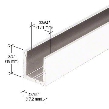 CRL CRL Fixed Panel Shower Door Deep U - Channel - 95" SDCD12W