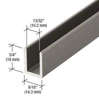 CRL CRL Fixed Panel Shower Door Deep U - Channel - 95" SDCD38ABN