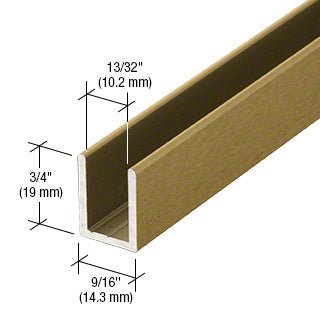 CRL CRL Fixed Panel Shower Door Deep U - Channel - 95" SDCD38ABRS