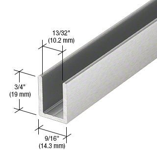 CRL CRL Fixed Panel Shower Door Deep U - Channel - 95" SDCD38BS